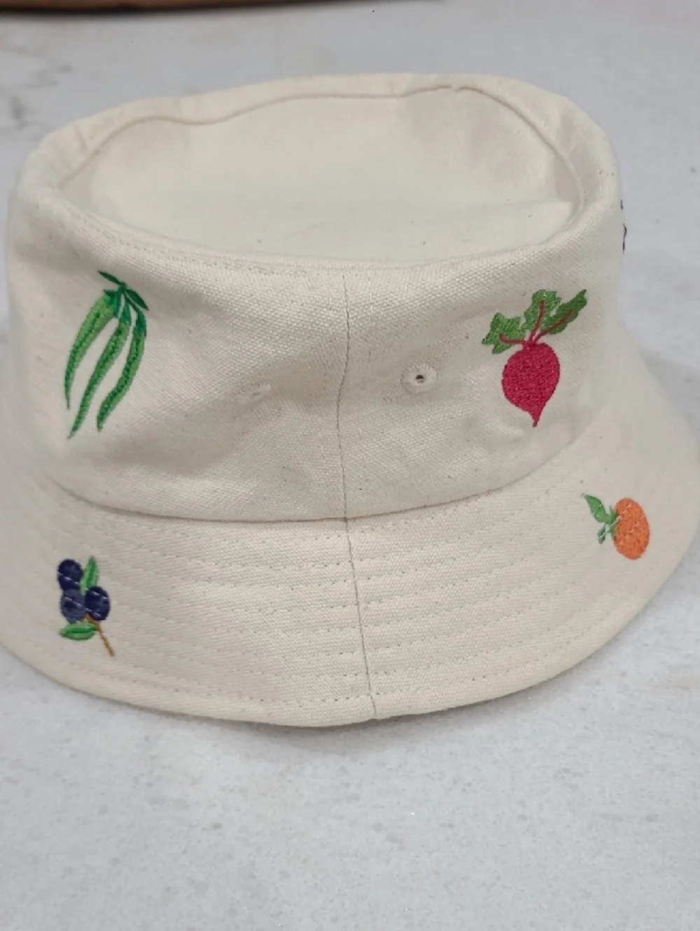 GROW Your Own Cream Embroidered Bucket Hat